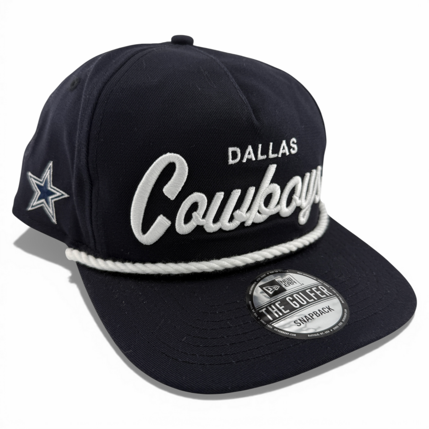 New Era Dallas Cowboys NFL Script Rope Golfer A-Frame Snapback Adjustable Hat