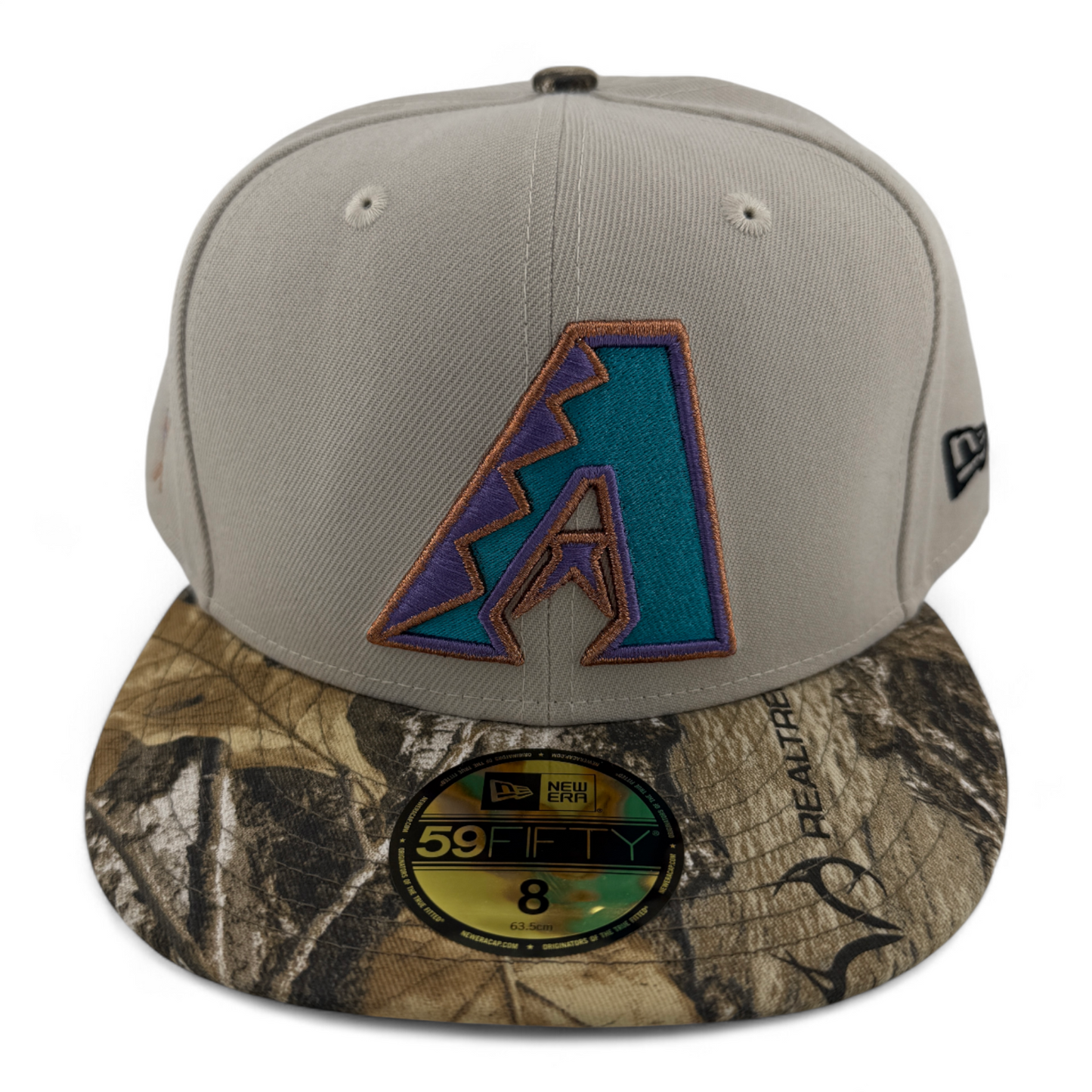 New Era Arizona Diamondbacks MLB Stone Realtree Tan Camo 59Fifty Fitted Hat Cap