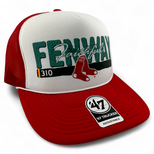 '47 Brand Boston Red Sox MLB Fenway Faithfull Foam Trucker Snapback Mesh Hat Cap