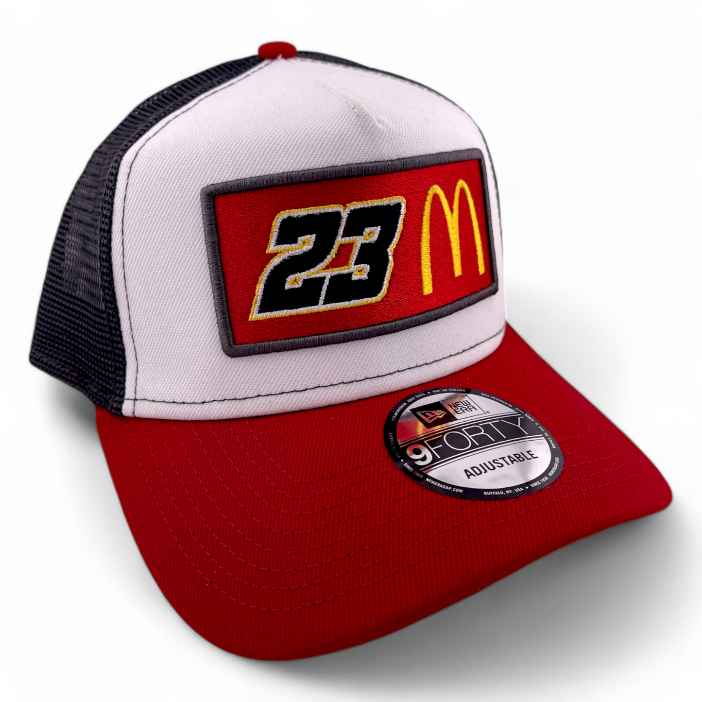 New Era Bubba Wallace #23 23XI McDonald's 9FORTY A-Frame Snapback Adjustable Hat