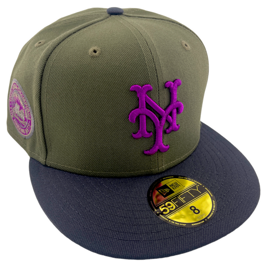 New Era New York Mets MLB 1969 World Series Olive/Purple UV 59Fifty Fitted Hat Cap