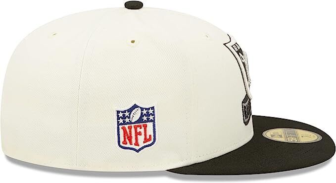 New Era Las Vegas Raiders 2022 Sideline NFL Cream 59FIFTY Fitted Hat Cap