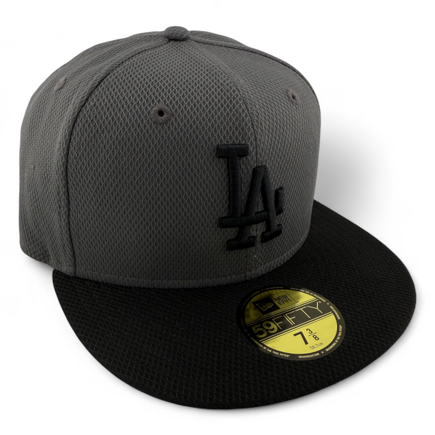 New Era Los Angeles Dodgers MLB Graphite Gun Metal Diamond 59Fifty Fitted Hat