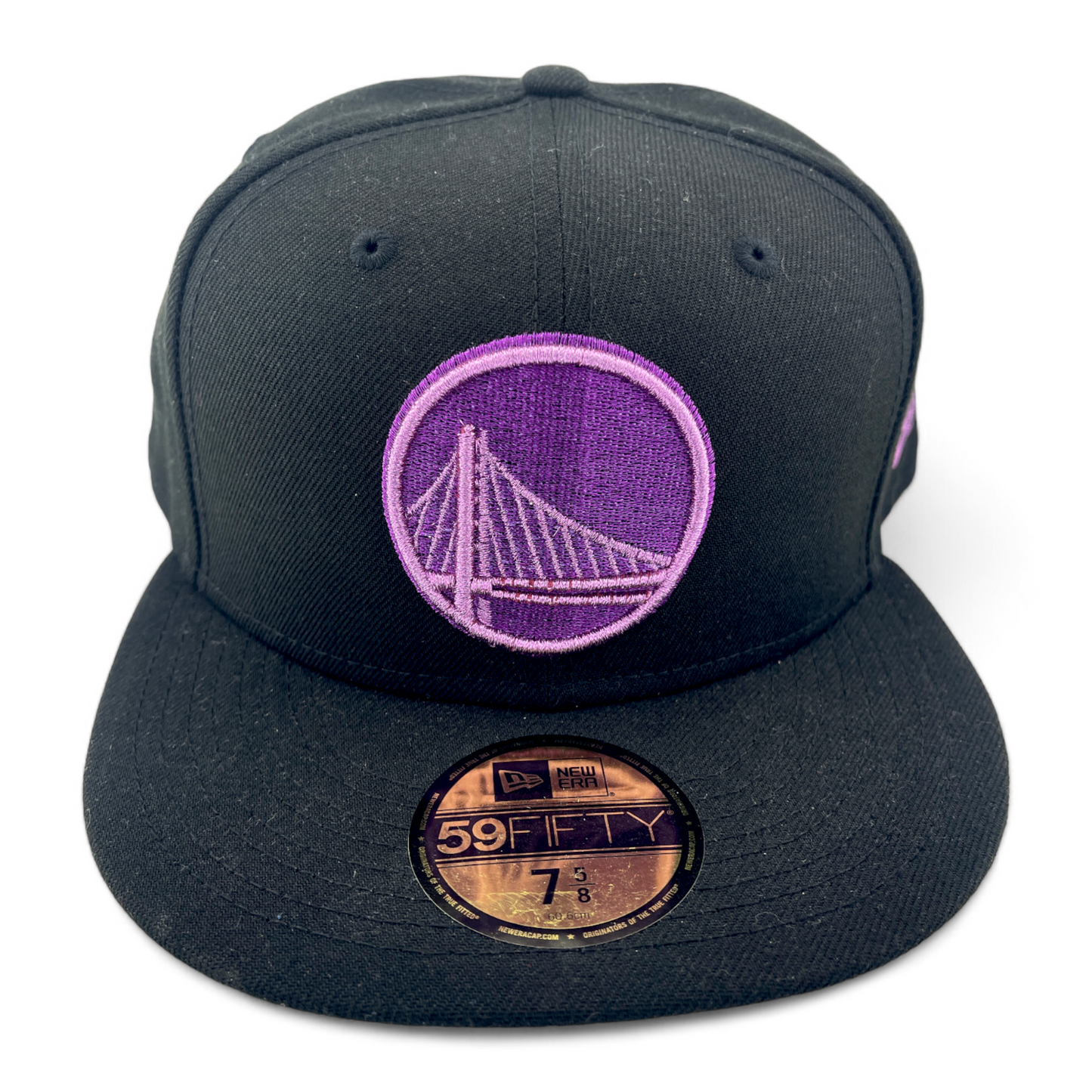 New Era Golden State Warriors NBA Metallic Purple/Black 59Fifty Fitted Hat Cap