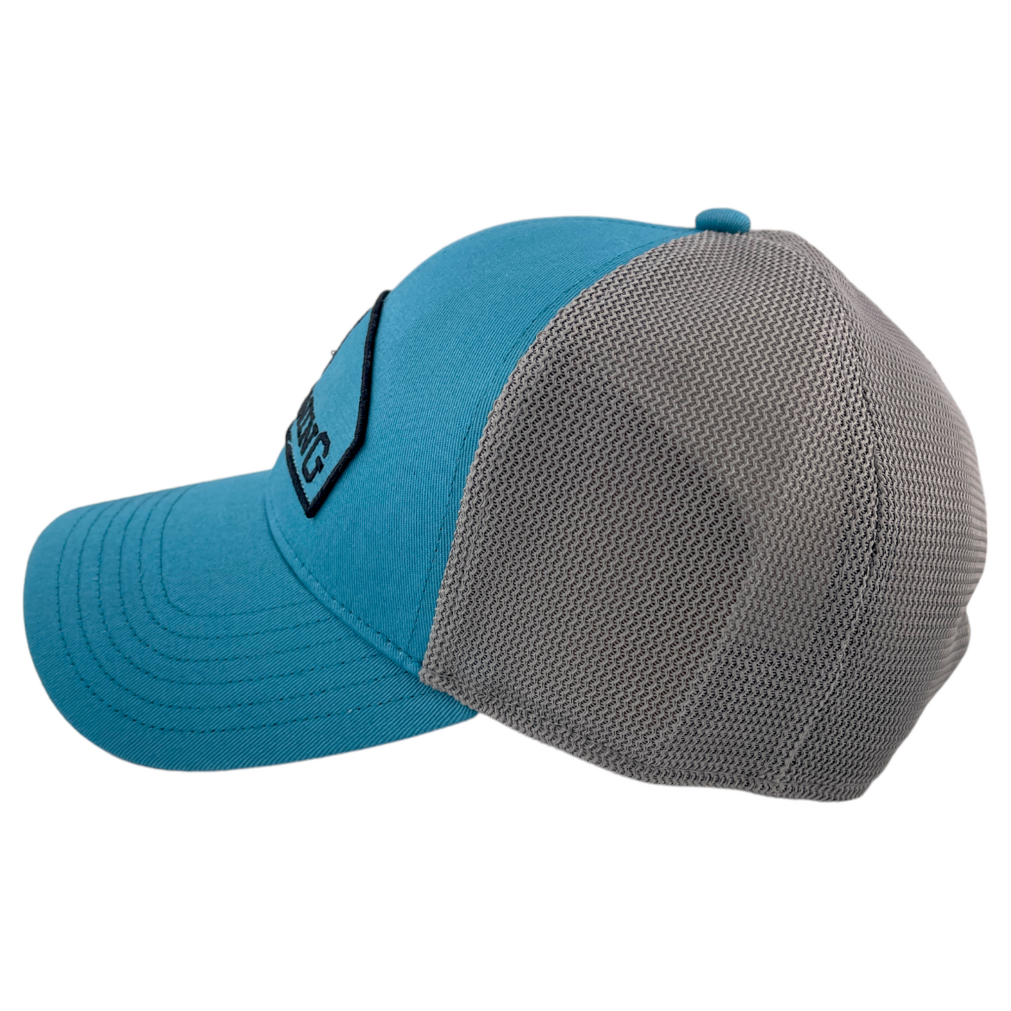 Browning Company Logo Teal/Gray Mesh Back Snapback Trucker Adjustable Hat Cap