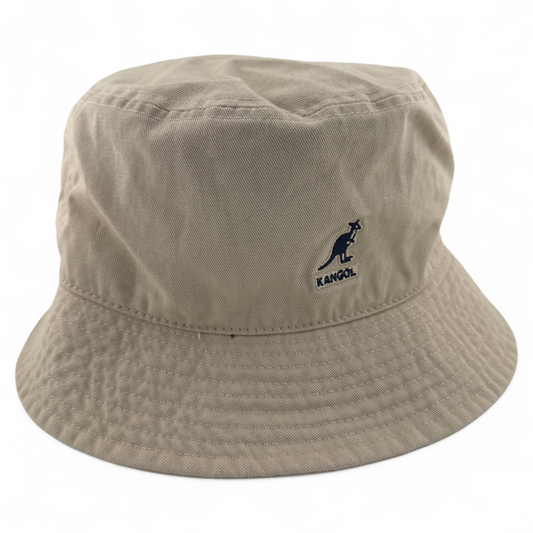 Kangol Washed Khaki Tan Black Logo K4224HT Boonie Bucket Hat Unisex Adult Sizes