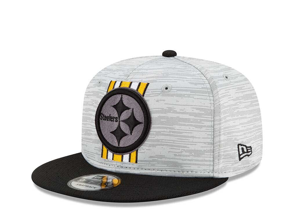 New Era Pittsburgh Steelers Training Camp 2021 NFL Grey 9FIFTY Snapback Hat Cap