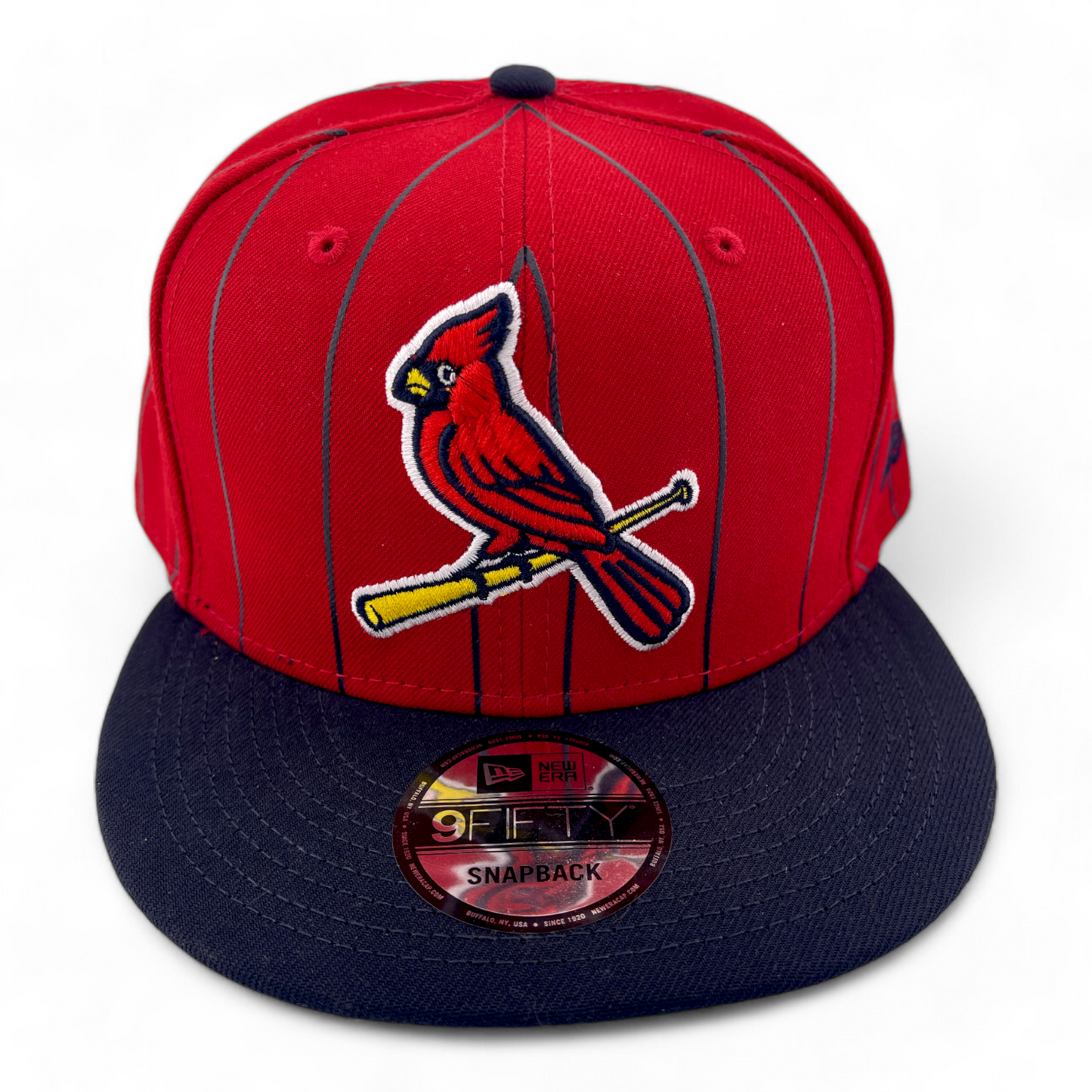 New Era St. Louis Cardinals MLB Vintage Pinstripe Birdcage 9Fifty Snapback Hat