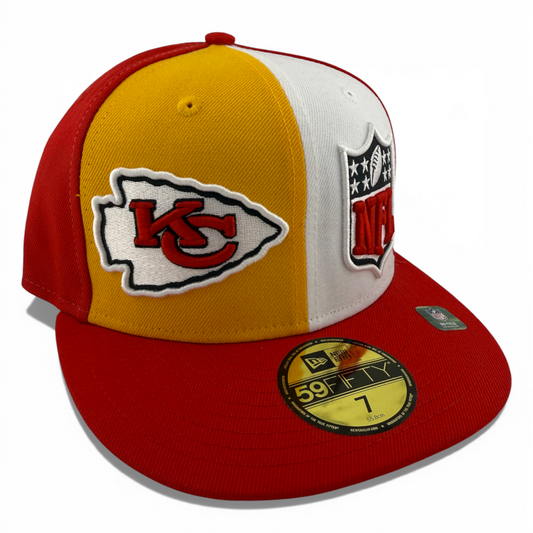 New Era Kansas City Chiefs NFL 2023 Sideline Split Logo 59FIFTY Fitted Hat Cap