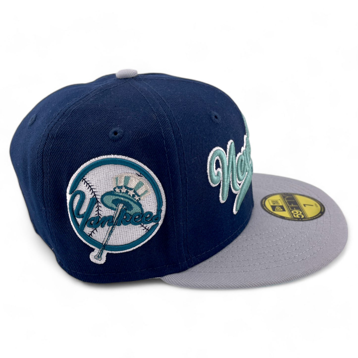 New Era New York Yankees MLB Side Patch Ocean Storm Pack 59Fifty Fitted Hat Cap