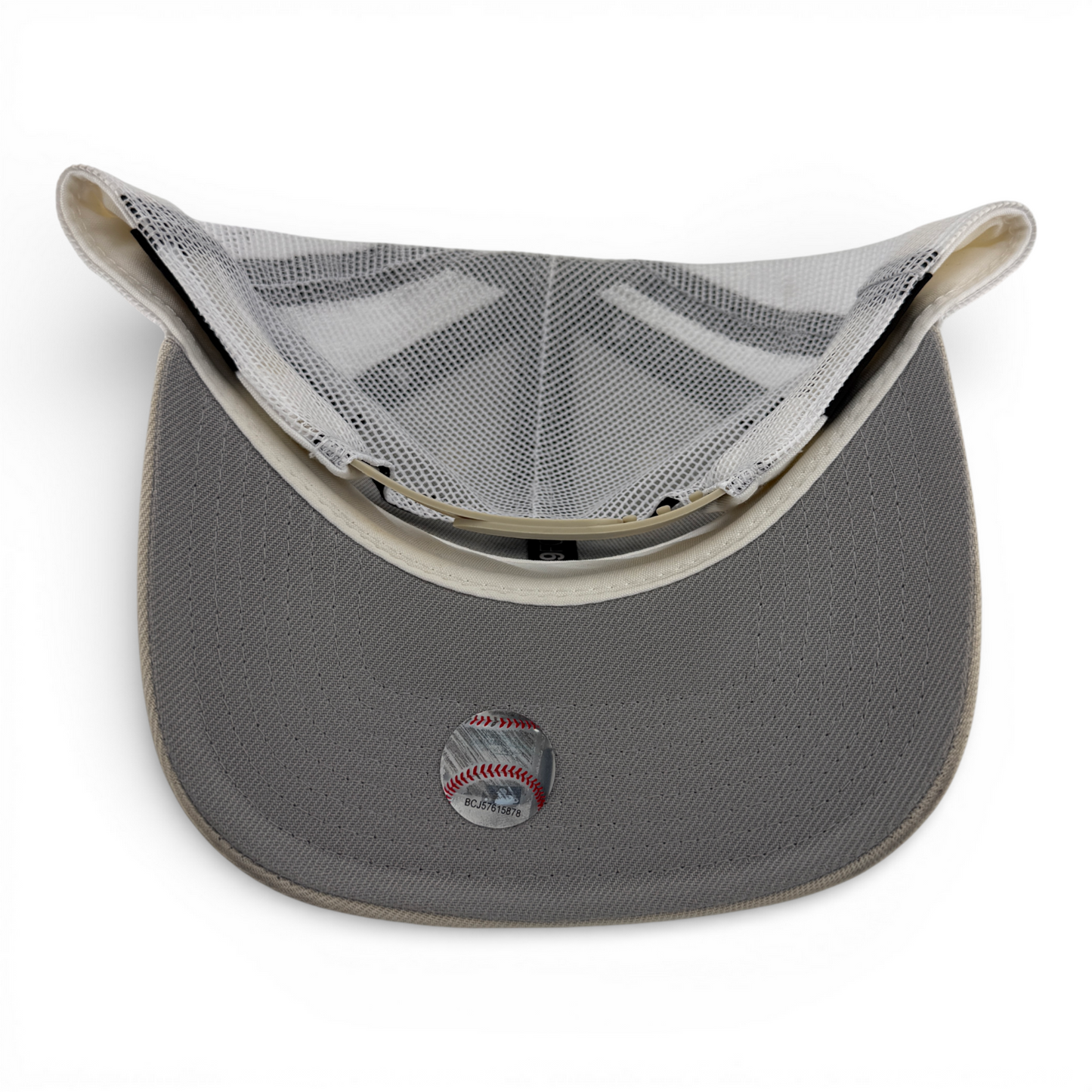 New Era Chicago Cubs MLB Stone Tan Khaki Mesh 9Forty Snapback Adjustable Hat Cap