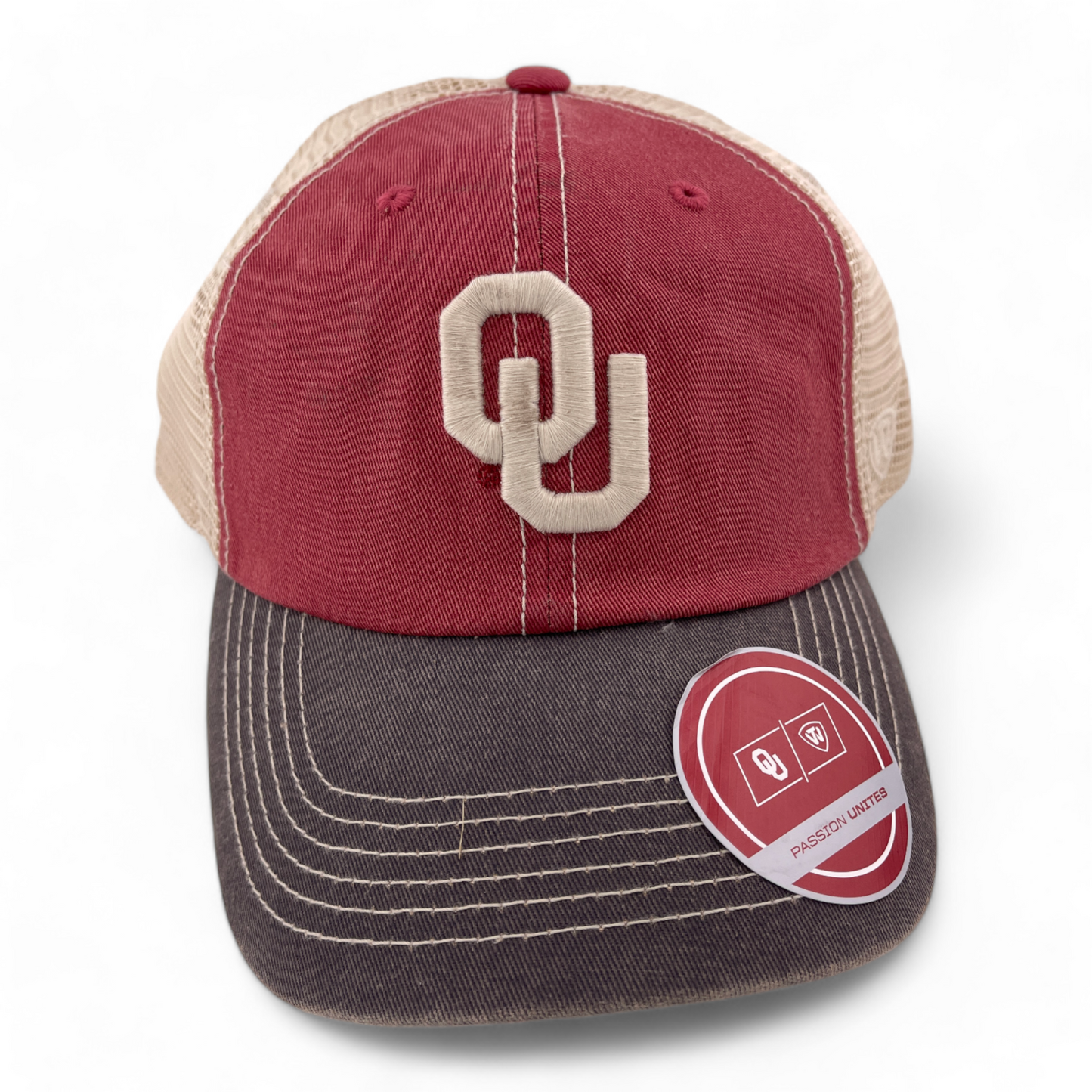 Top World University of Oklahoma Sooners NCAA Wickler Mesh Back Adjustable Hat Cap