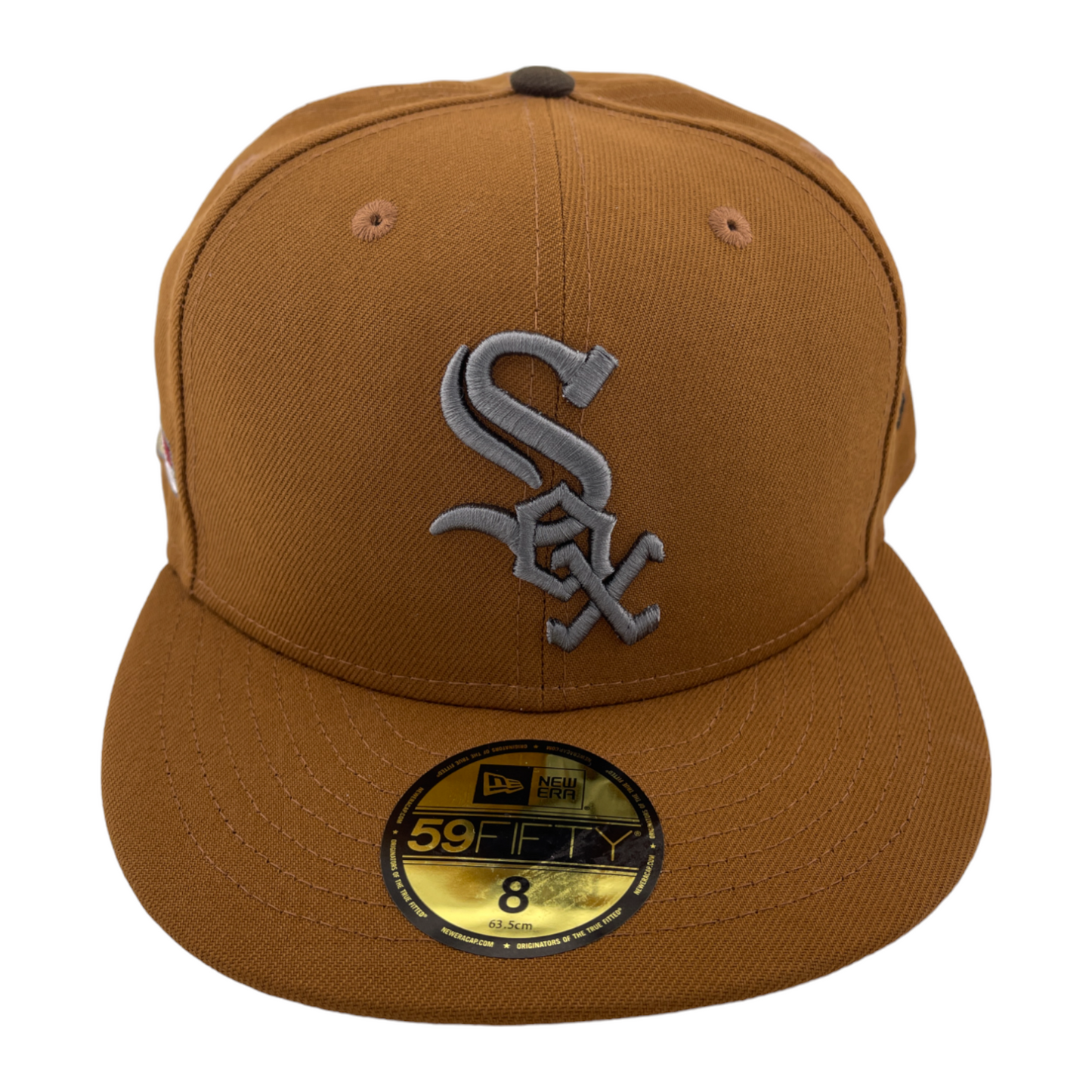 New Era Chicago White Sox 2005 World Series Patch Tan Toast Pack 59FIFTY Hat Cap