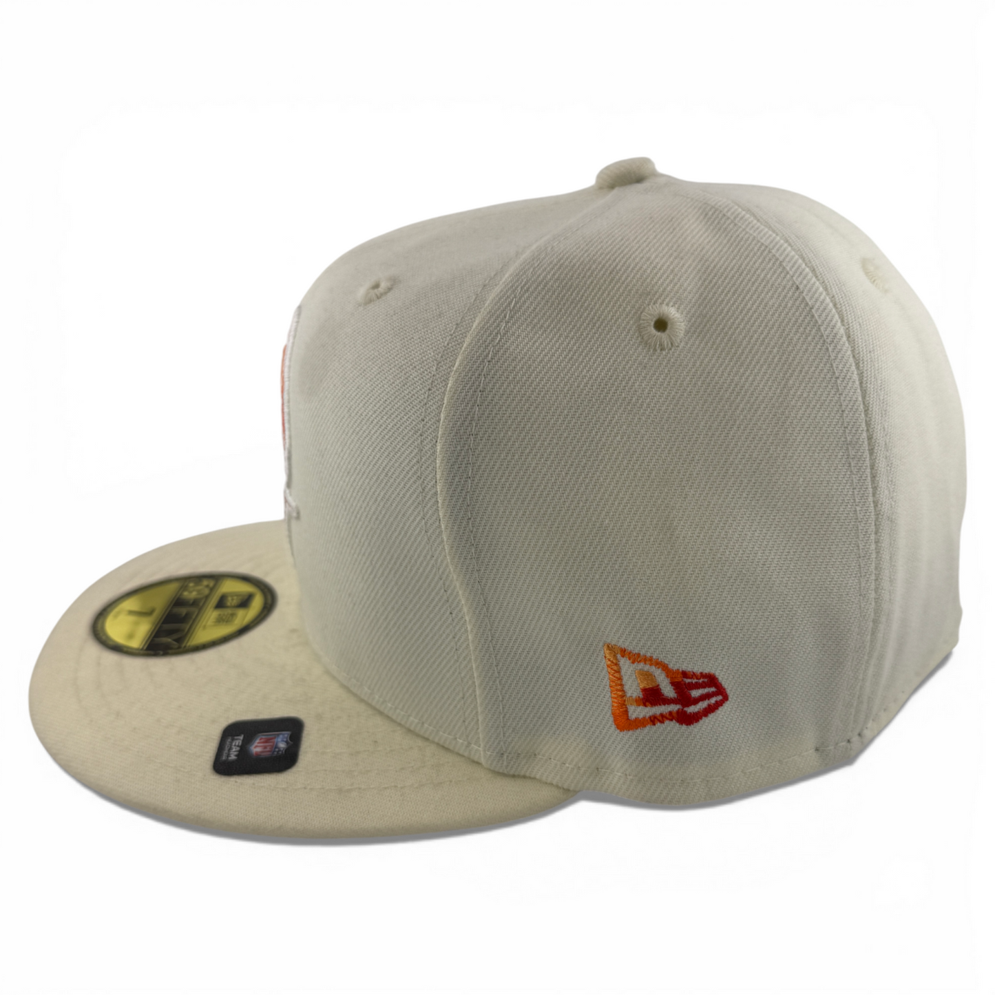 New Era Tampa Bay Buccaneers NFL Cream Throwback 59Fifty Fitted Hat Cap DAMAGED