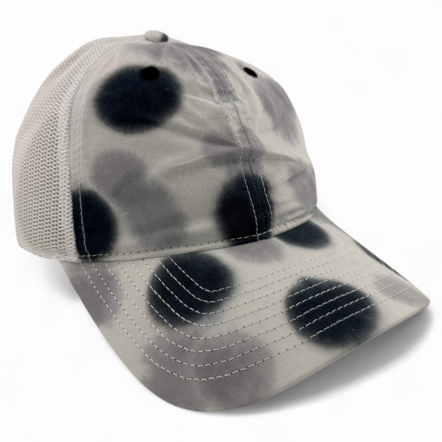 The Game GB470 Greyscale Tie Dye Trucker Mesh Back Snapback Adjustable Dad Hat
