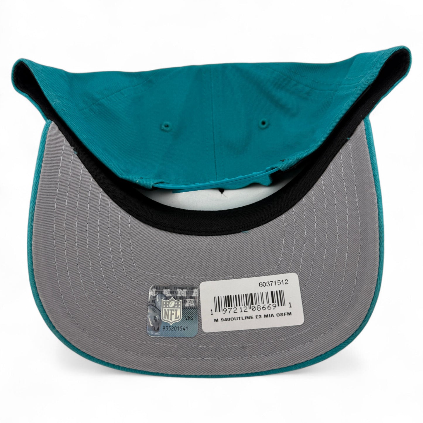 New Era Miami Dolphins NFL Outline Text Logo 9Forty Adjustable Snapback Hat Cap