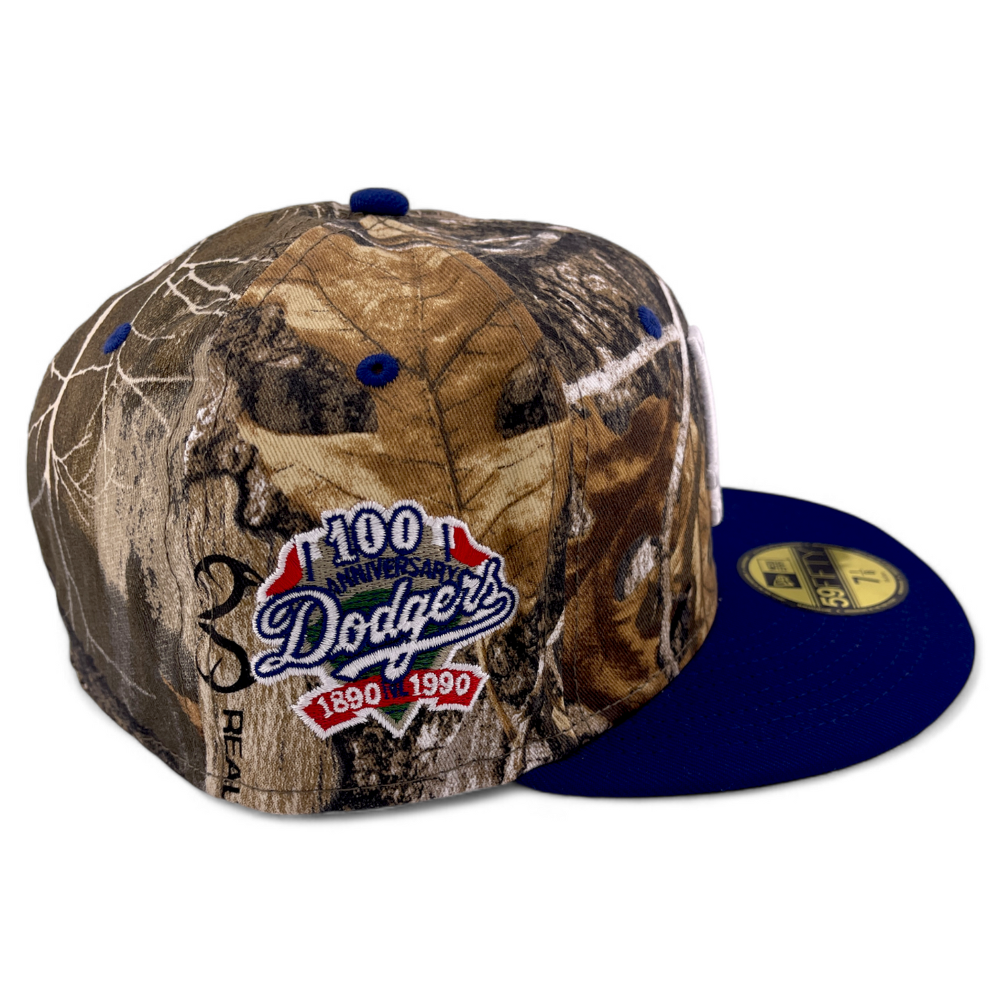 New Era Los Angeles Dodgers MLB Real Tree Camouflage Patch 59FIFTY Fitted Hat