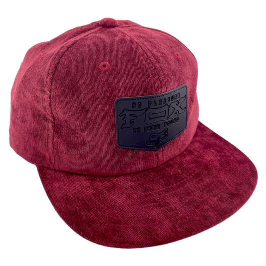 NEW Fox Racing Fixated SB Velvet Dark Maroon Red Snapback Adjustable Hat Cap NWT