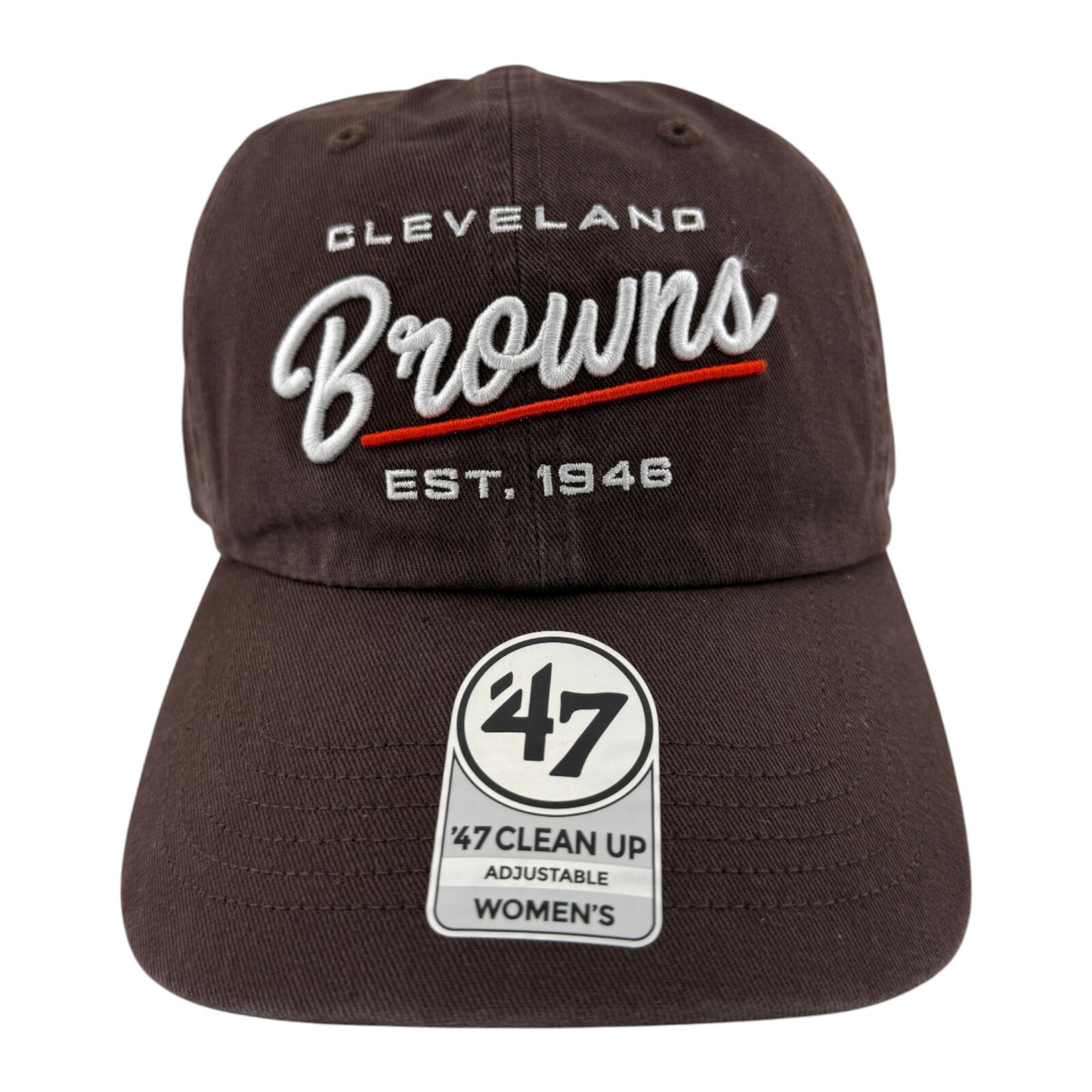 '47 Brand Cleveland Browns NFL Script Logo Women's Clean Up Adjustable Dad Hat