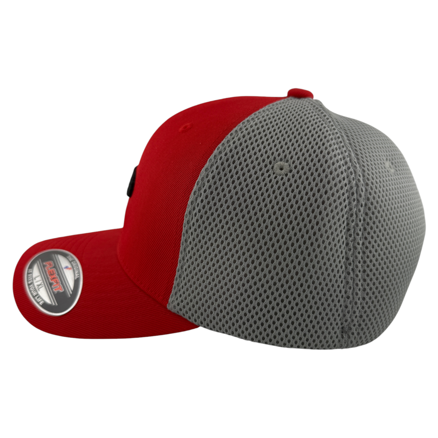 Oakley Golf Ellipse Red/Grey Neo Mesh Yupong FlexFit Flex Fit Fitted Hat Cap
