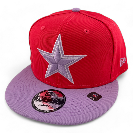 New Era Dallas Cowboys NFL Pink/Purple Logo Color Pack 9Fifty Snapback Hat Cap