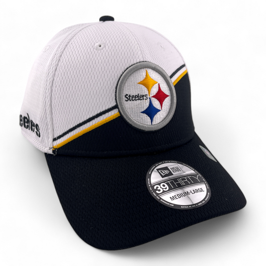 New Era Pittsburgh Steelers NFL 2023 Sideline Black Neo 39Thirty Flex Fit Hat Cap