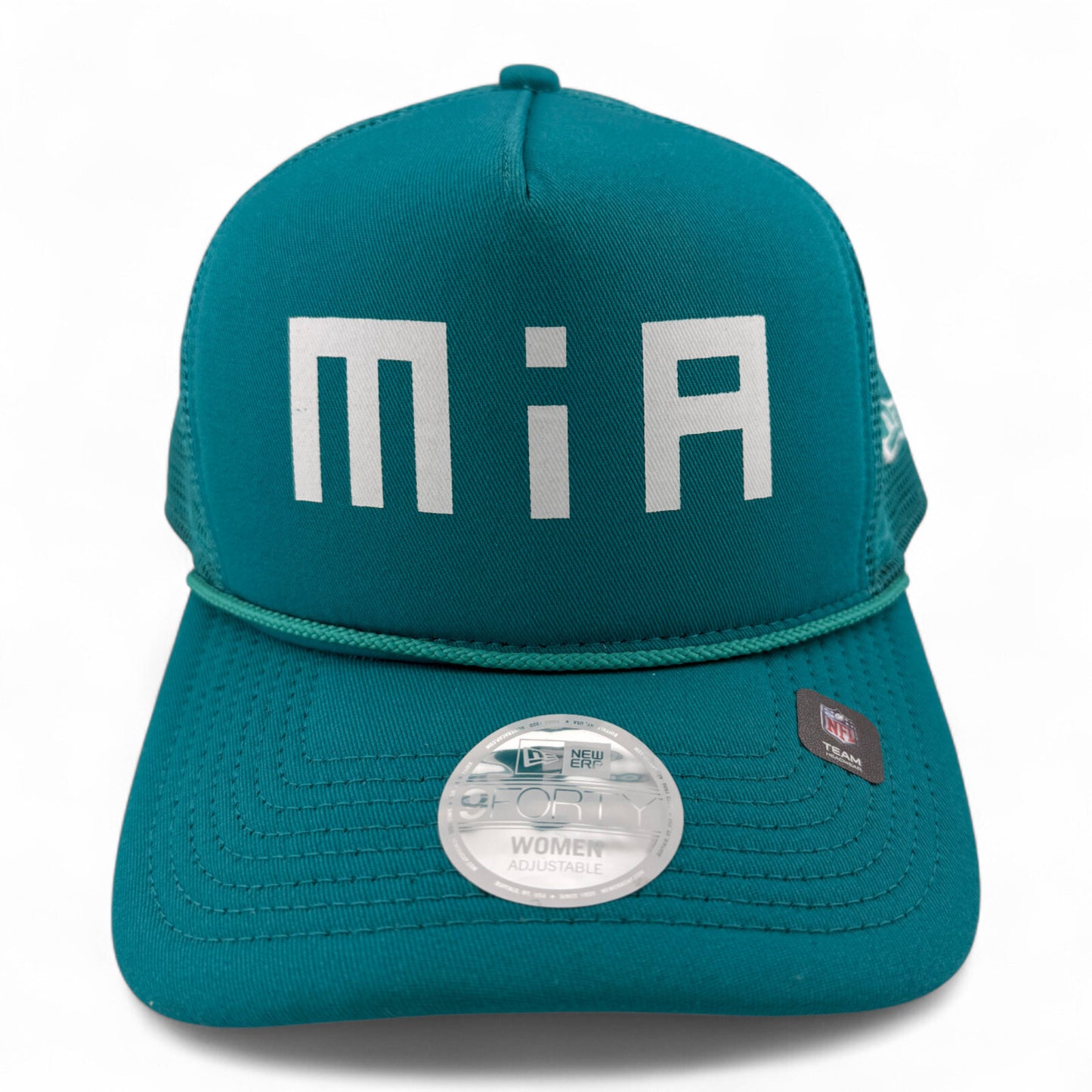 New Era Miami Dolphins NFL A-Frame Rope 9Forty Adjustable Snapback Hat Women's