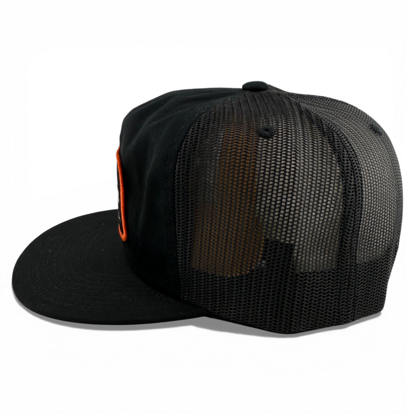 Brixton Company Grade HP Orange Mesh Back Trucker Snapback Adjustable Hat Cap
