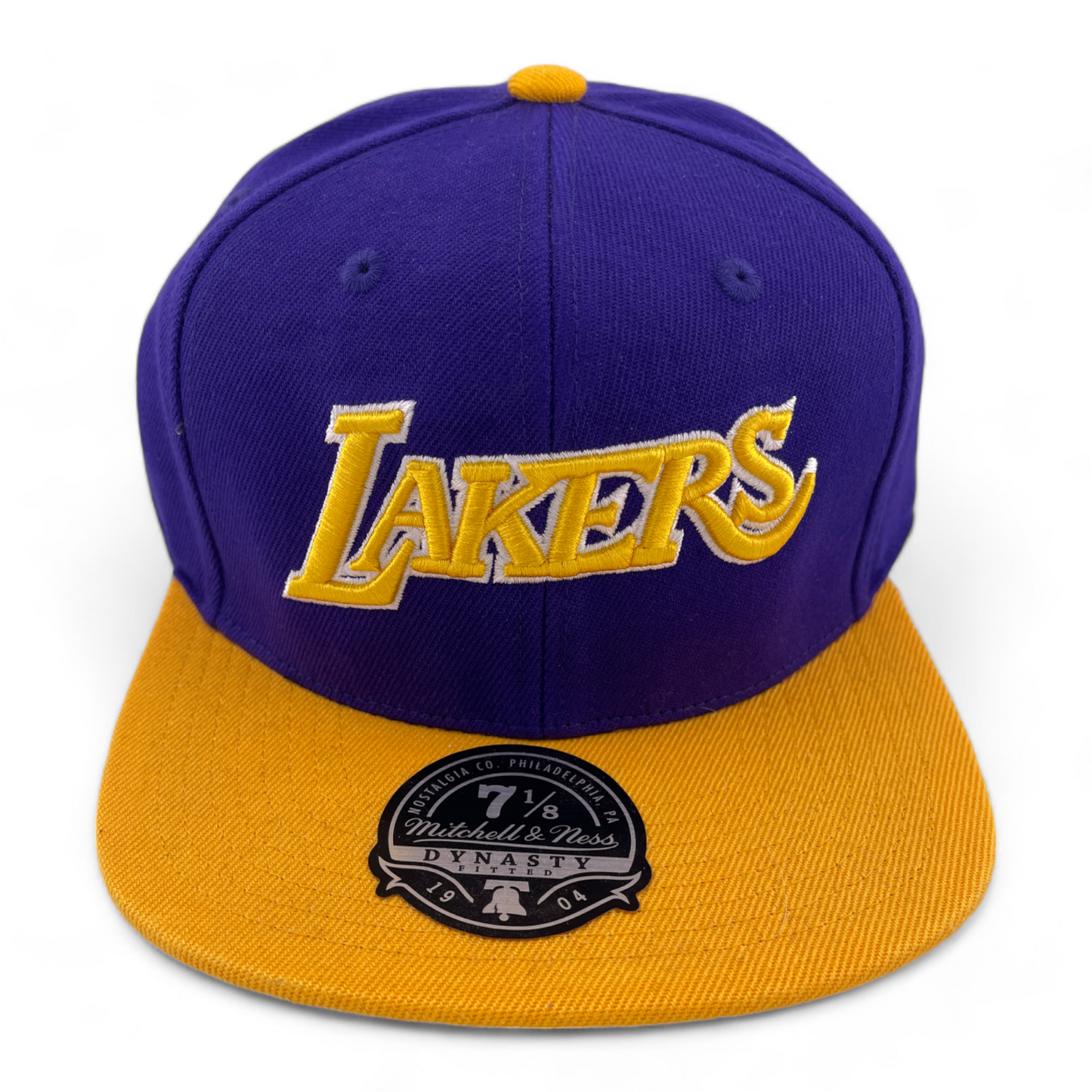 Mitchell & Ness Los Angeles Lakers NBA HWC Wool 2-Tone Yellow Fitted Hat Cap