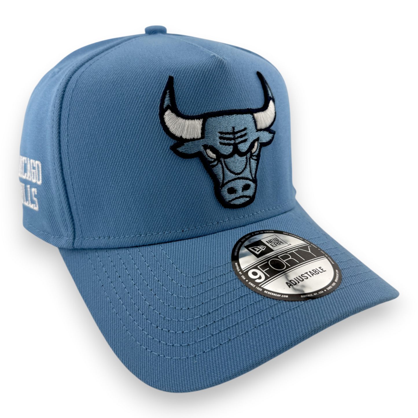 New Era Chicago Bulls NBA Sky Blue A-Frame 9Forty Snapback Adjustable Hat Cap