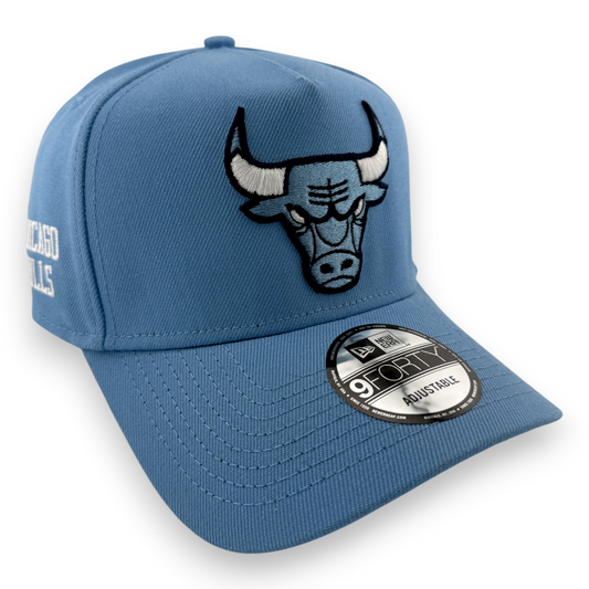 New Era Chicago Bulls NBA Sky Blue A-Frame 9Forty Snapback Adjustable Hat Cap