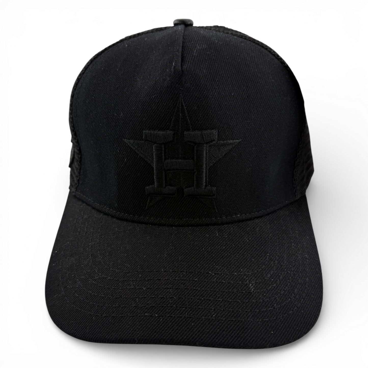 Pro Standard Houston Astros MLB Blacked Out Trucker Adjustable Snapback Hat Cap