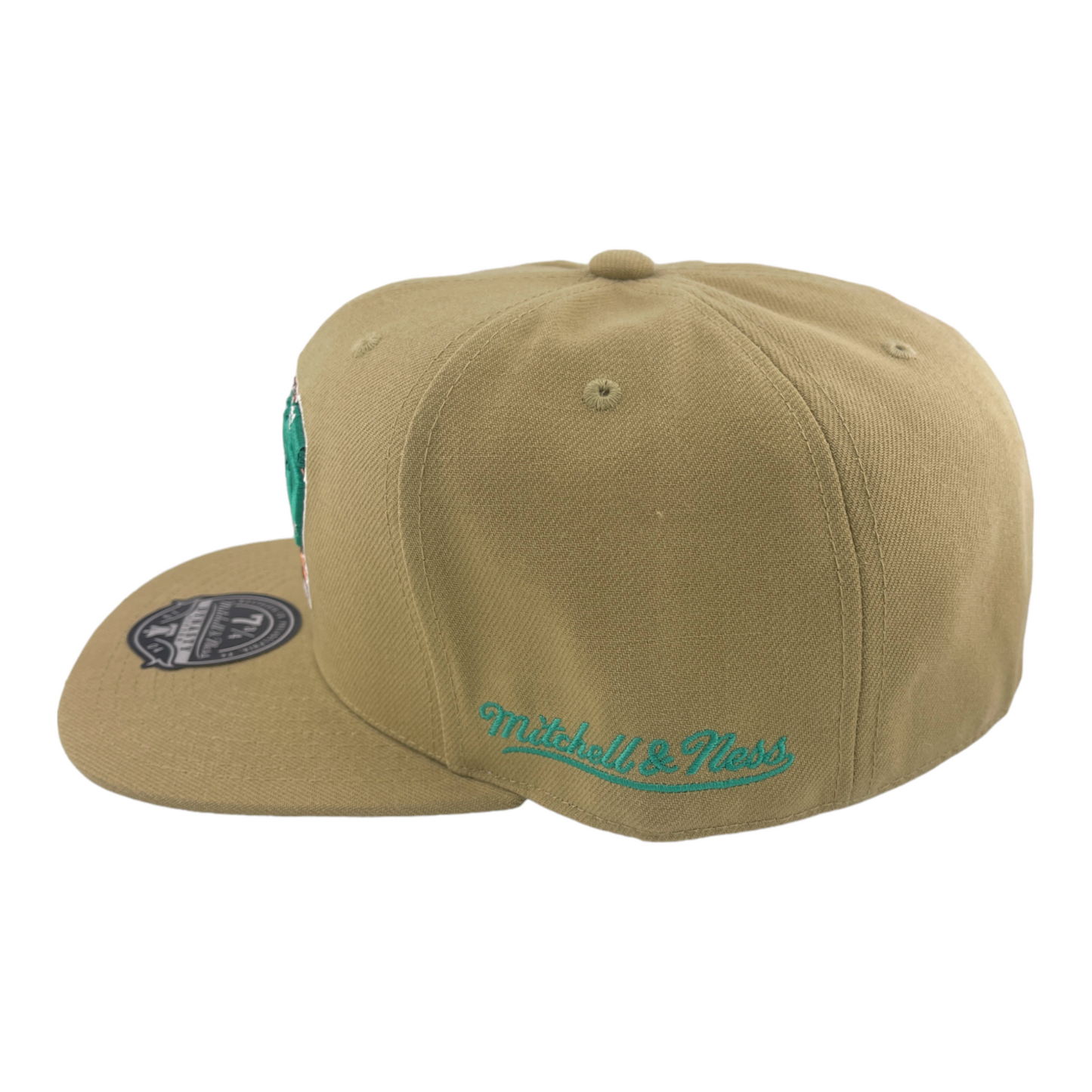 Mitchell & Ness Vancouver Grizzlies NBA Malibu Sunrise Khaki/Mint UV Fitted Hat