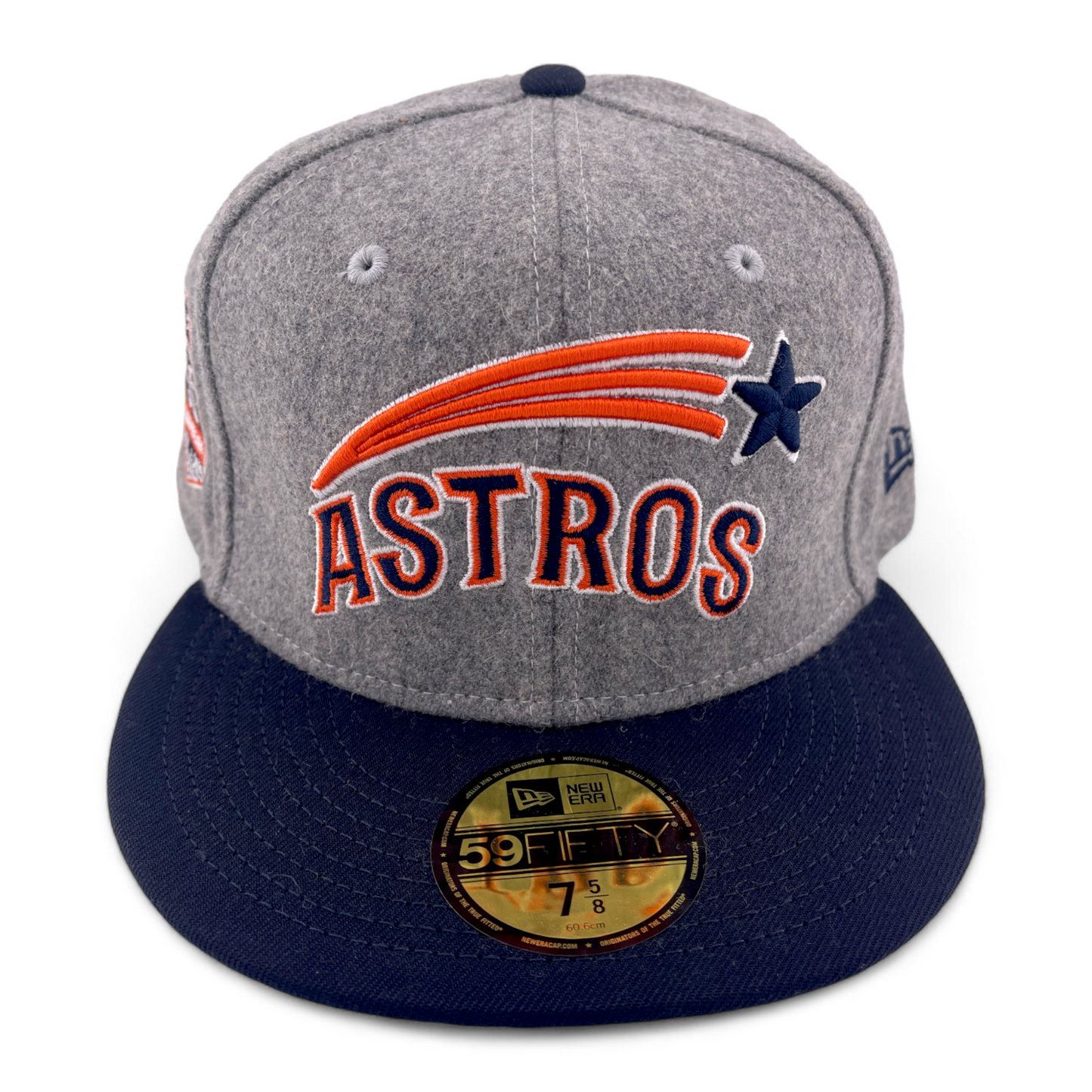 New Era Houston Astro MLB 50th Anniversary Grey Wool Pack 59Fifty Fitted Hat Cap