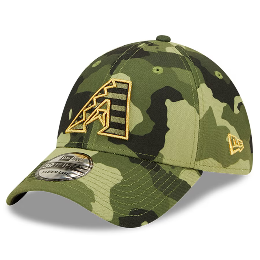 New Era Arizona Diamondbacks Armed Forces Day MLB Camo 39THIRTY Hat Cap