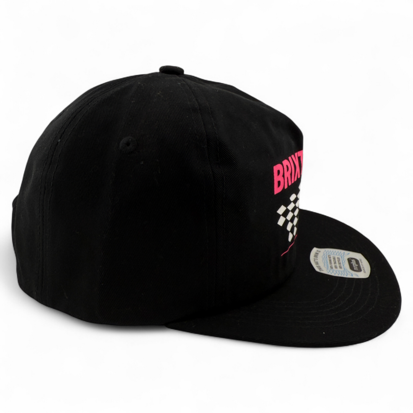 Brixton Company Neon Finish Line HP Pink Flag A-Frame Snapback Adjustable Hat