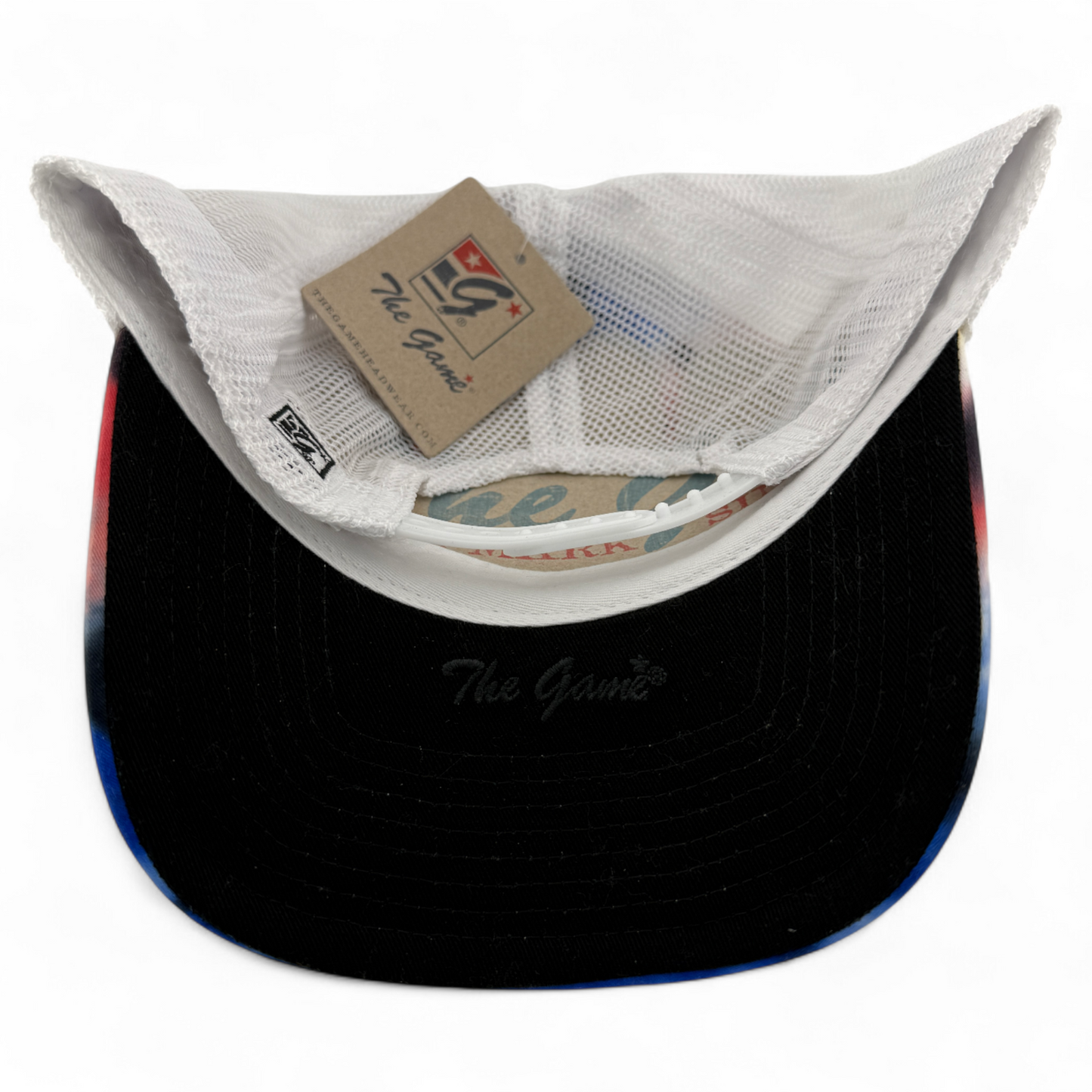 The Game GB470 Black Rainbow Tie Dye Trucker Mesh Snapback Adjustable Dad Hat