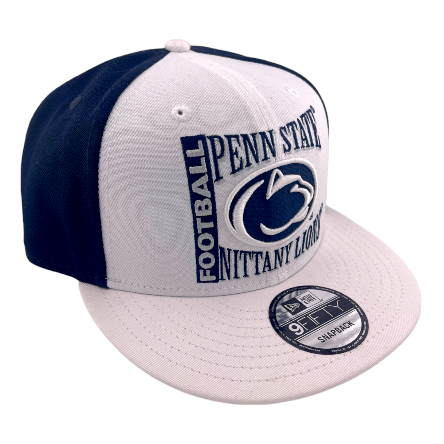 New Era Penn State Nittany Lions Retro Logo Navy Blue/White 9FIFTY Snapback Hat Cap