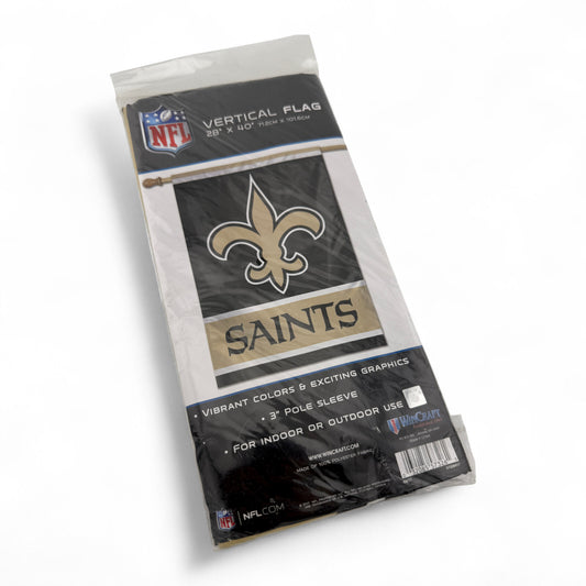 WinCraft New Orleans Saints NFL Team Vertical Flag w/ 3" Pole Sleeve 28" x 40"