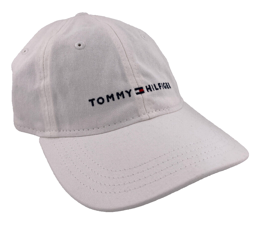 NEW Tommy Hilfiger Logo Classic White Dad Baseball Cap Adjustable Hat