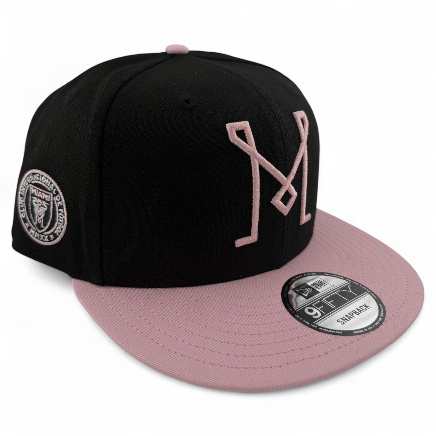 New Era Inter Miami CF FC Football MLS Pink 9FIFTY Snapback Adjustable Hat Cap