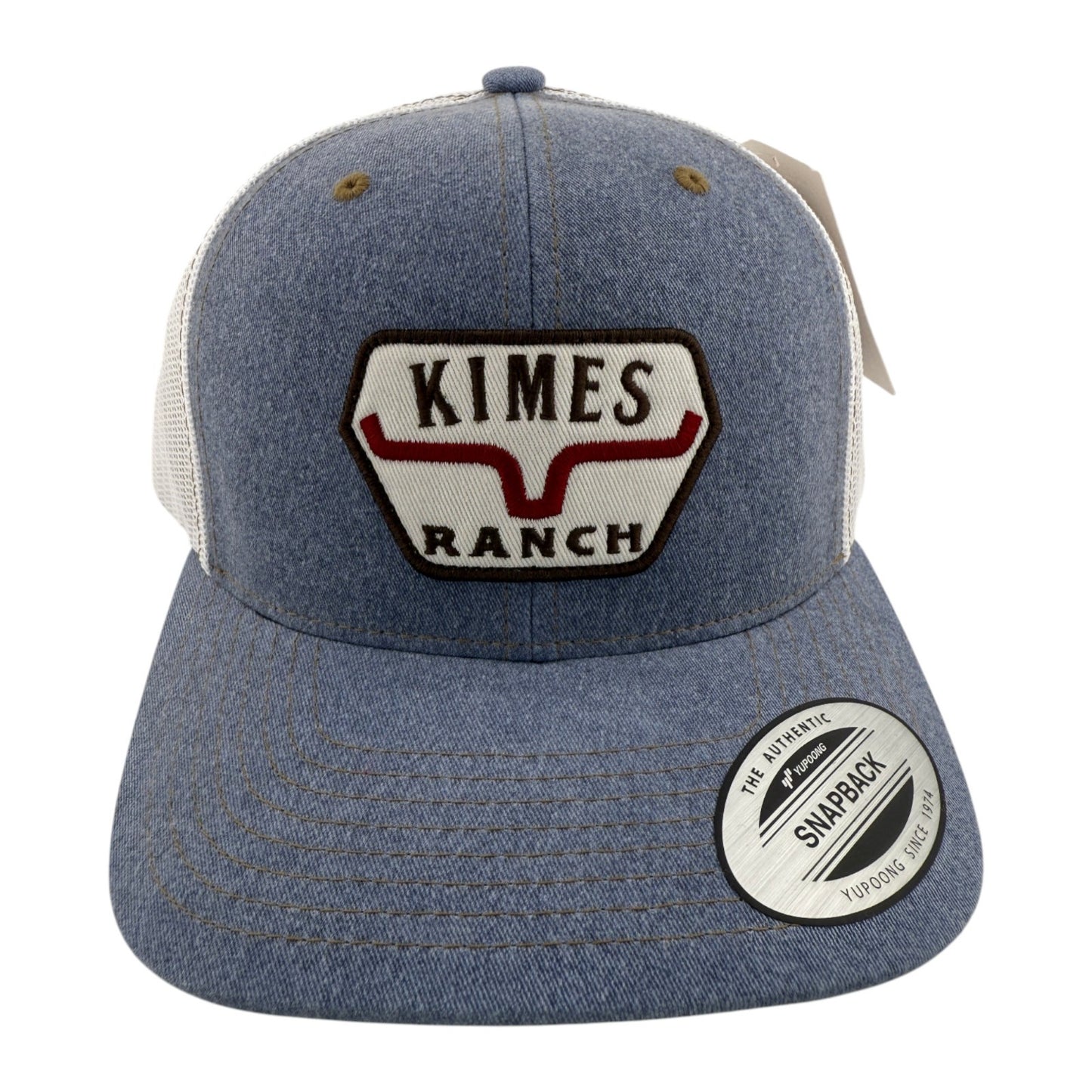 Kimes Ranch The Distance Trucker Denim Western Rodeo Snapback Adjustable Hat Cap