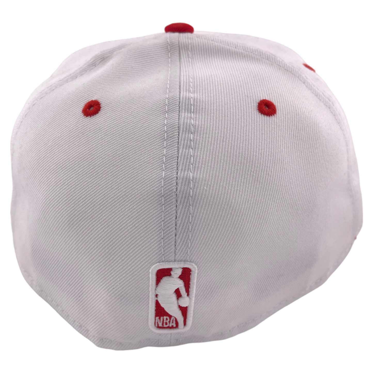 New Era Atlanta Hawks NBA Top Word White/Red Logo Visor 59Fifty Fitted Hat Cap