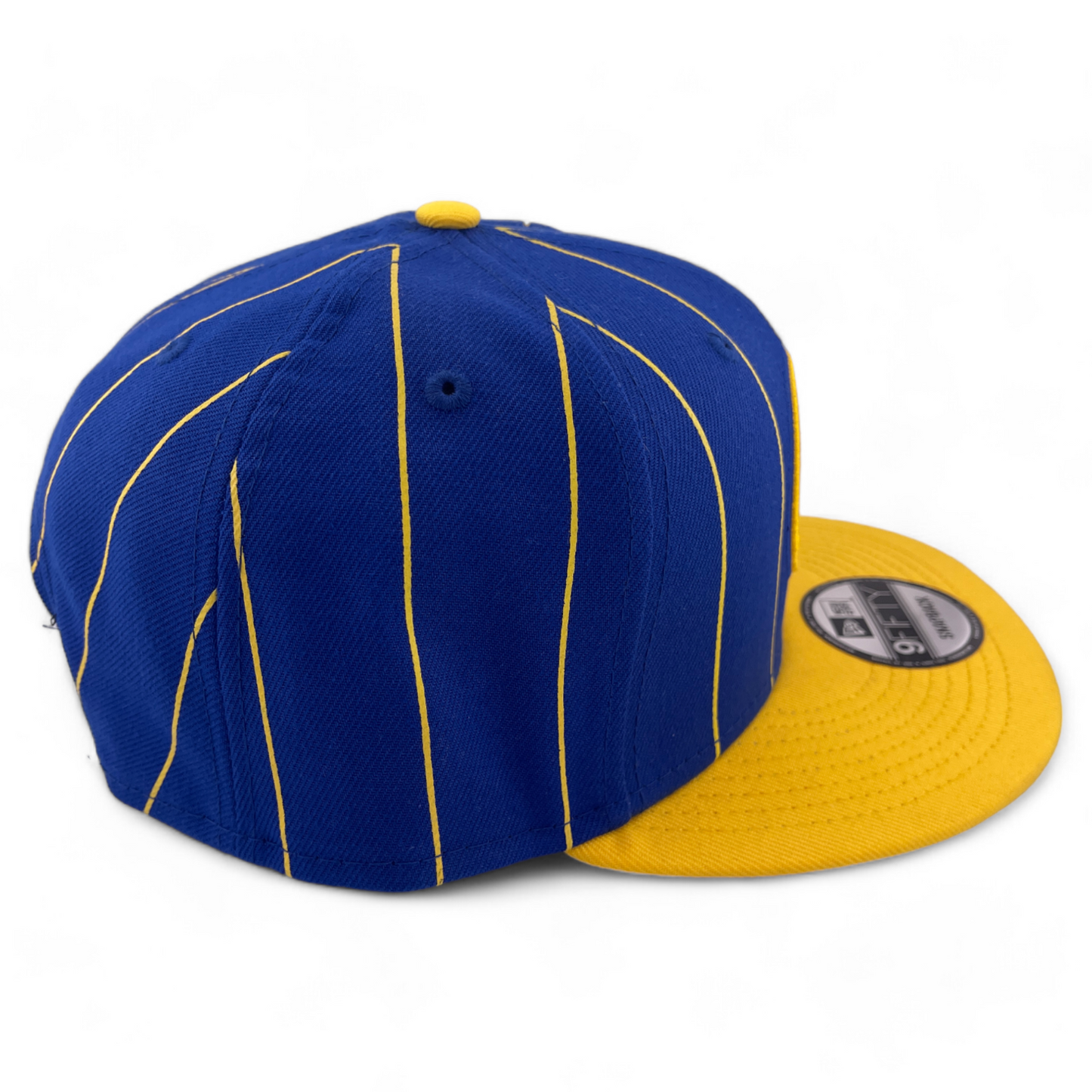 New Era Golden State Warriors NBA Vintage Pinstripe Birdcage 9Fifty Snapback Hat