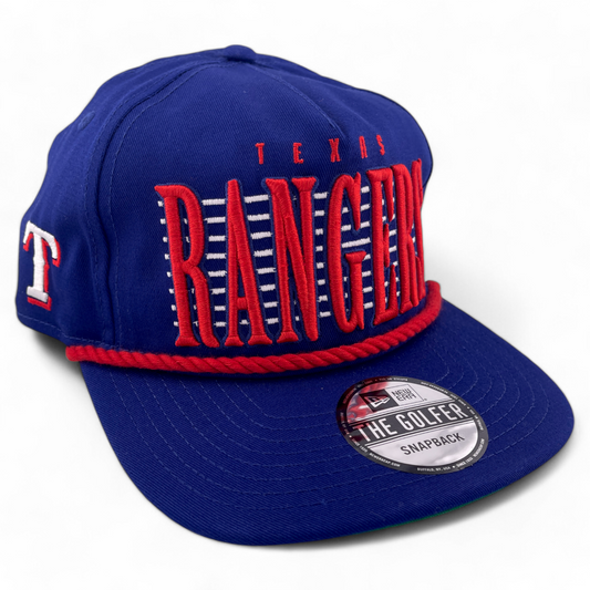 New Era Texas Rangers MLB The Golfer Line Rope A-Frame Snapback Adjustable Hat