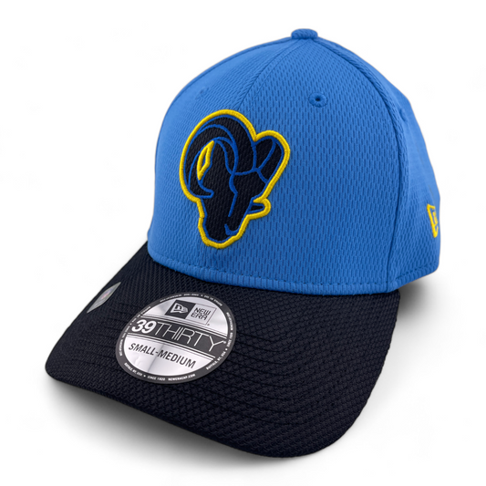 New Era Los Angeles Rams NFL 2021 Sideline Road Logo 39Thirty Hat Cap