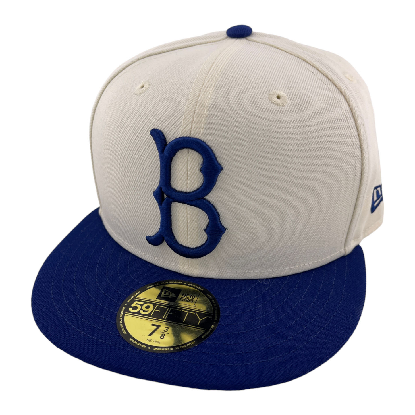 New Era Brooklyn Dodgers MLB Cream/Blue Chrome Pack 59Fifty Fitted Hat Cap