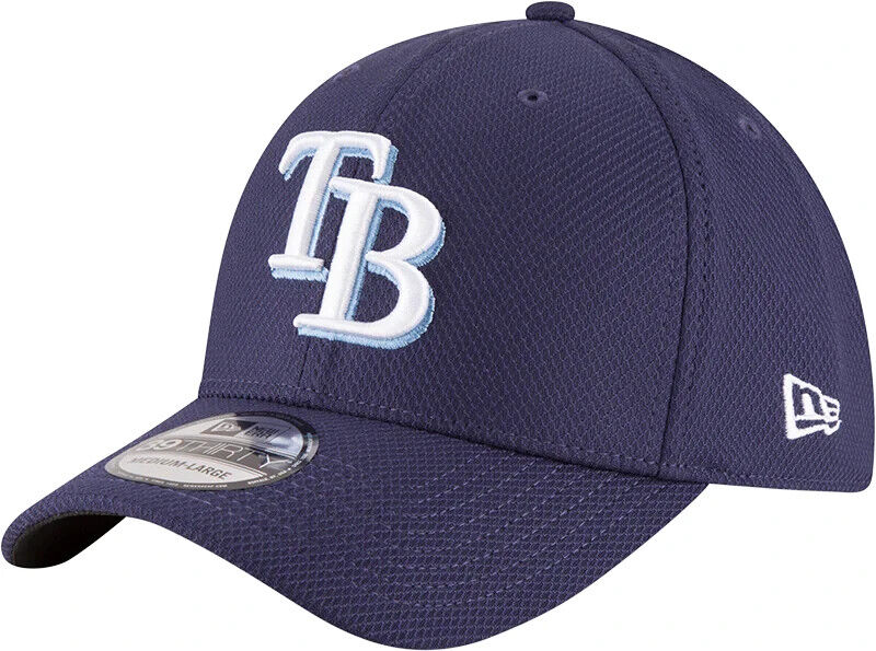 New Era Tampa Bay Rays Diamond MLB Blue 39THIRTY Flex Fit Hat Cap