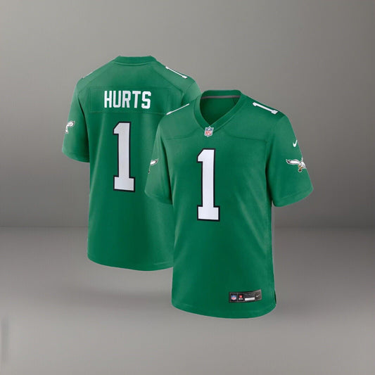 Nike Jalen Hurts #1 Philadelphia Eagles Throwback Logo On Field Jersey Men’s Sizes