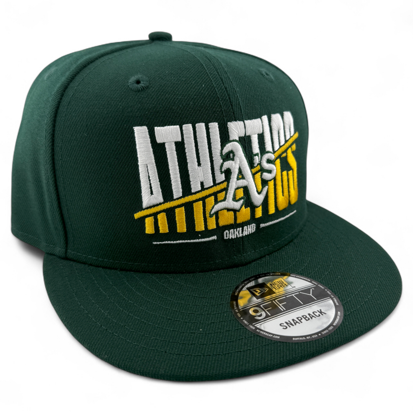 New Era Oakland Athletics A's MLB Sliced Logo 9FIFTY Snapback Adjustable Hat Cap